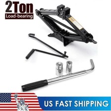 2 Ton Scissor Jack Car Suv Garage Tire Wheel Lug Handle Crank Wrench Tool Kit