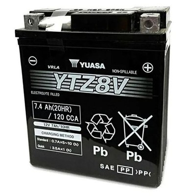 Yuasa YTZ8V (WC) 12V Factory Activated High Performance MF VRLA Battery
