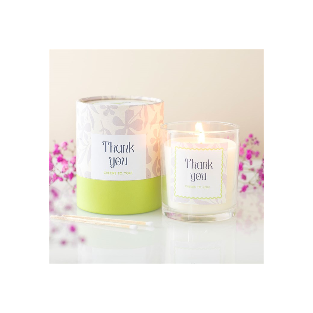 Thank You Spicy Margarita Scented Jar Candle. Thank You Gift. Teacher Gift.