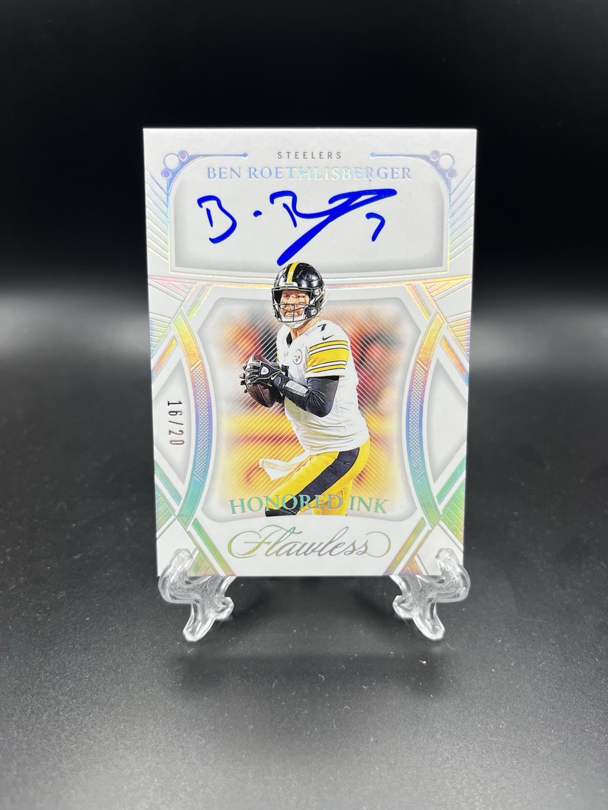 2024 Panini Flawless Ben Roethlisberger Honored Ink Auto #/25