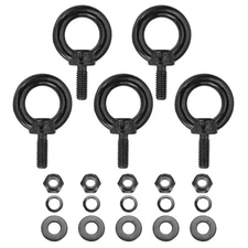5Pcs M4x12mm 304 Stainless Steel Lifting Shoulder Eye Bolt with Nut Washer Set