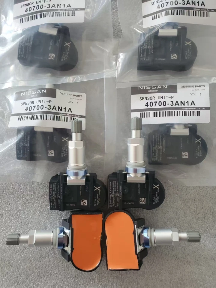 Complete Set of 4 Genuine OEM Nissan TPMS Tire Pressure Sensors Kit 40700-3AN1B Foto 2 de 3