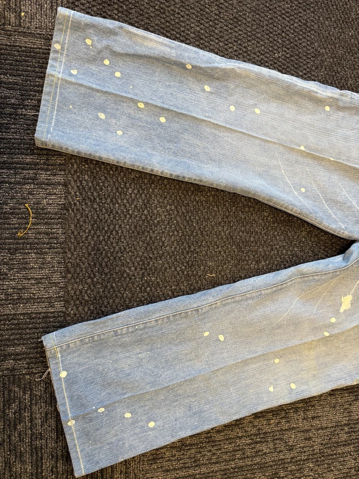 Von Dutch Jeans Hombres 36 Azul Grasador Compton Parche Y2K Flying Fire Eyeball Foto 2 de 4