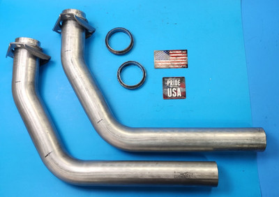 2'' Rams Horn Chevrolet V8 Manifold Outlet 3 Bolt 2'' OD Exhaust Down Pipes