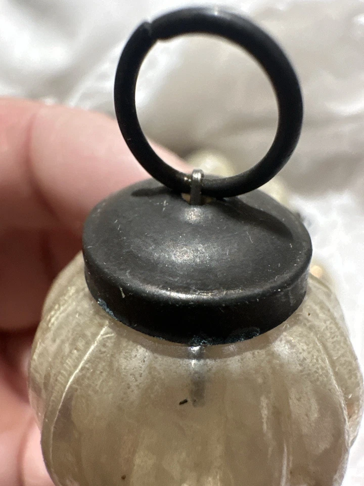 Antiguo Adornos Alemanes de Vidrio de Mercurio - Árbol de Plumas Temprano No PB Lote de 7 Foto 3 de 4