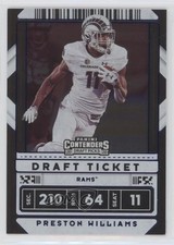 2020 Panini Contenders Draft Picks Ticket Blue Foil Preston Williams #84 7l6