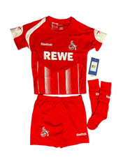 REEBOK 1. FC KÖLN Kinder Set Trikot Hose Stutzen Fussball Bundesliga Rot Gr 98