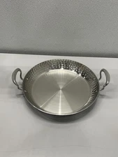 Mauviel M'Elite Hammered 5-Ply Paella Pan Stainless Steel Silver 13.8"