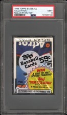 1986 Topps Baseball CELLO Pack NOLAN RYAN on TOP PSA 9 MINT Unopened Sealed