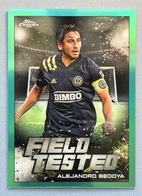 Alejandro Bedoya 2022 Topps Chrome MLS Field Tested Aqua /99 Philadelphia