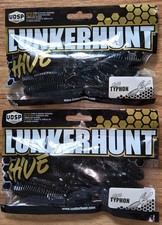 2x Lunkerhunt Hive Typhon Solid Body Tube, Ultra Durable Soft Plastic Bait