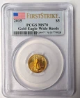2015 $5 Gold American Eagle 1/10 oz PCGS MS70 First Strike WIDE REEDS  - A793