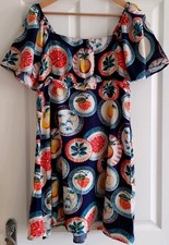 Next Womens Summer Dress Holiday Beach Size 12 Vibrant Print Great Condition