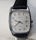 1986 Timex Vintage Mens Gray Tank Style Korean 1 J P240 A60  Quartz  Watch Runs