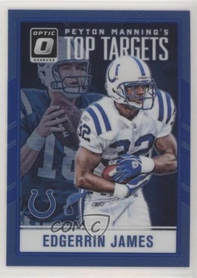2016 Donruss Optic Top Targets Blue 21/149 Peyton Manning Edgerrin James HOF u6m