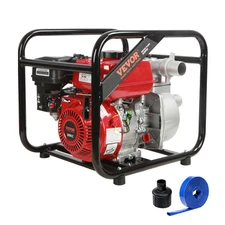 VEVOR Gasoline Engine Water Pump Gas Powered Water Transfer Pump 2" 7HP 4-Stroke