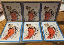 Congress 606 Playing Cards Triple Deck Show Girls Dancing Can Can Complete VTG