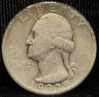 1932 D United States Washington Quarter Silver Coin 25C