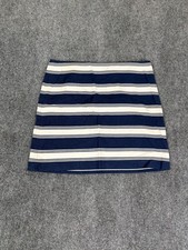 Vineyard Vines Mini Skirt Women Blue White Striped Cotton Spandex Size 8