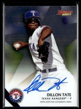 2015 Bowman's Best of 2015 Autographs Dillon Tate Auto Texas Rangers #B15-DTA