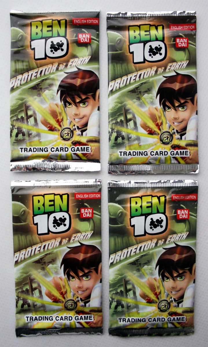 ＊Ｂen's＊ページ 4X BEN 10 PROTECTOR OF EARTH TRADING CARD GAME SEALED PACKS BANDAI