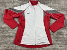 Mizuno Jacket Womens Medium Red Drylite Zip Up Lightweight Performance