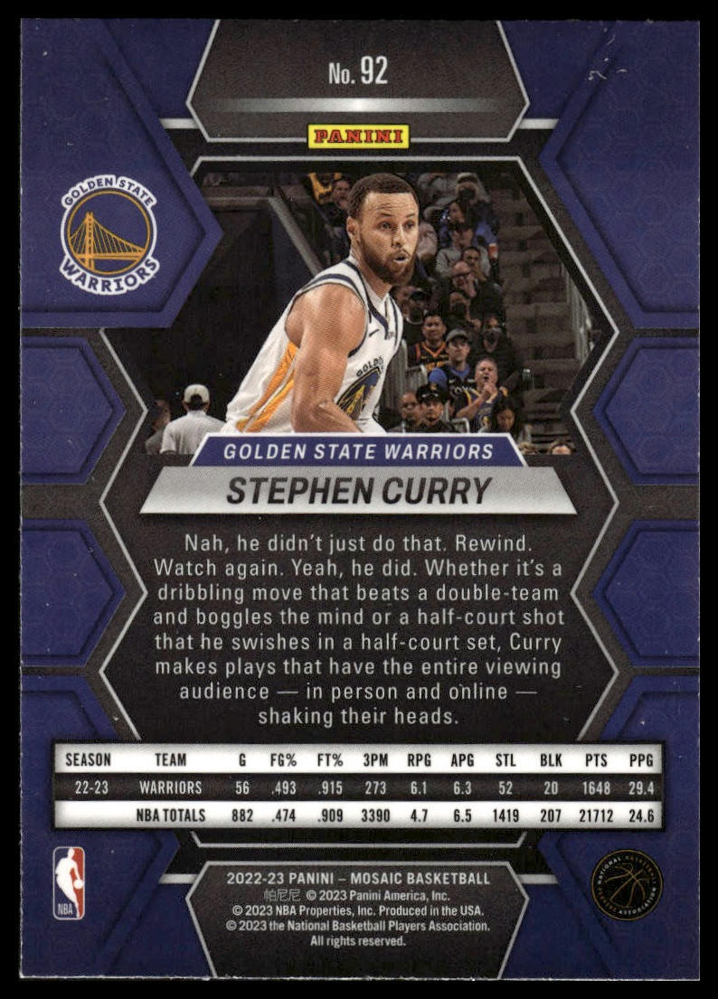 【超レア】STEPHEN CURRY MOSAIC PANINI 2023-24 Panini Mosaic Stephen Curry City Edition Pink Mosaic