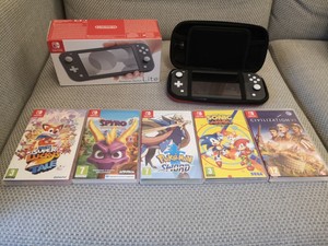 Nintendo Switch Lite console Bundle with 5 games plus case ...