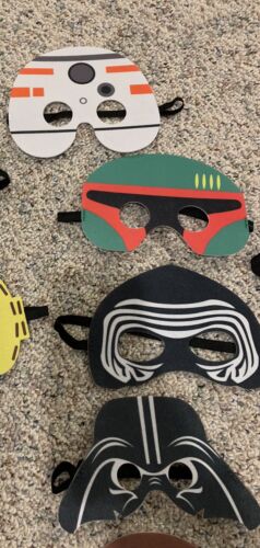 Set Of 12 Character Eye Masks For Dress Up/Costumes Stiff Felt With Elastic Band - Picture 3 of 7