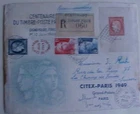 FRANCE   FDC 1949 JE 1 CENTENNAIRE # 841 B/S SWISS