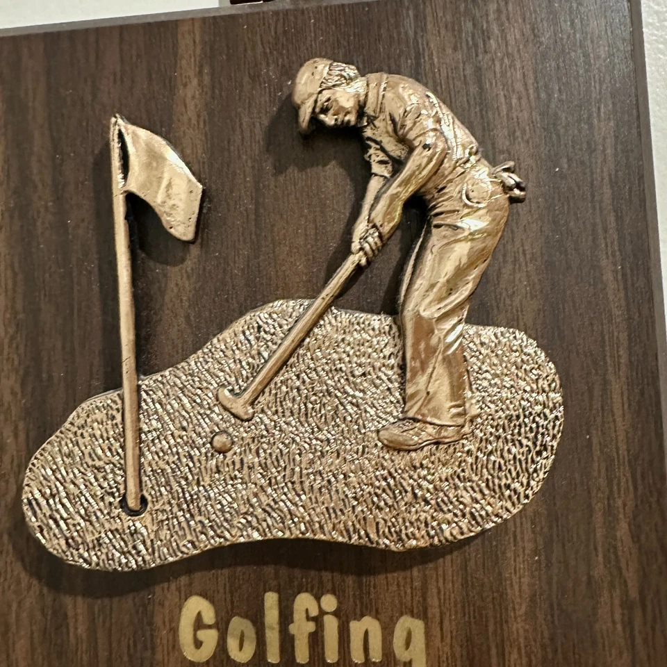 Placa de madera vintage para golf hecha en Canadá regalo del día del padre golf decoración del hogar Foto 2 de 4