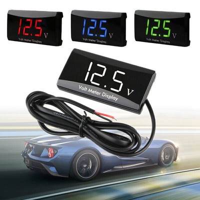 DC 12V LED Digital Monitor Volt Meter Display Battery Gauge Voltage High Quality