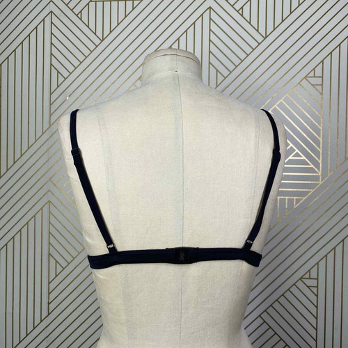 TRIANGL Mesh Bikini Swim Top Black White Adjustable Strap Size US Small - Picture 6 of 10