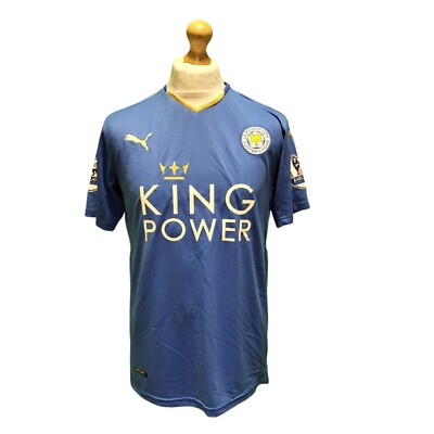 XX773 Men's Puma Blue Leicester City FC Home Kit Stokes No Football Shirt  UK M UK
