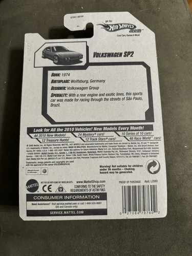 2010 Hot Wheels #126 All Stars Series 8/10 VOLKSWAGEN SP2 Orange w/Chrome 5 Sp - Picture 4 of 4