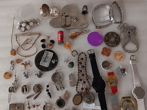 80 items Junk Drawer Jewelry Swatch Brooch Earrings Lapel Pins etc. - Picture 13 of 24