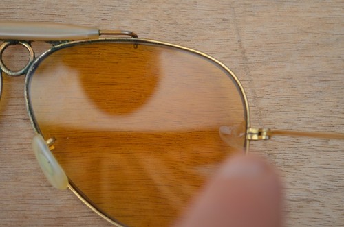 Vintage Ray Ban Aviator Shooting Glasses Bausch & Lomb Yellow Lenses Gold Frame - Picture 9 of 9