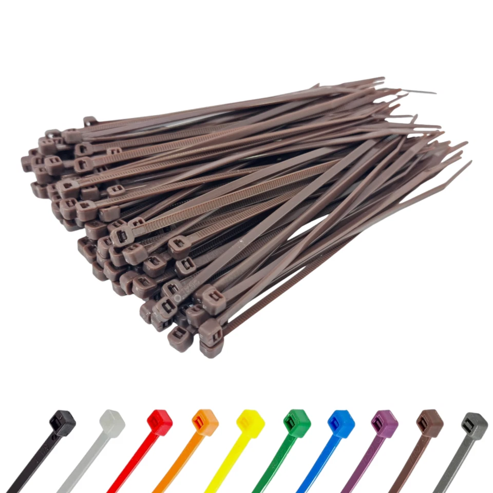 NYLON PLASTIC CABLE TIES ZIP TIE WRAPS THIN SMALL LARGE LONG WIDE (ALL COLOURS) - Image 3 of 4