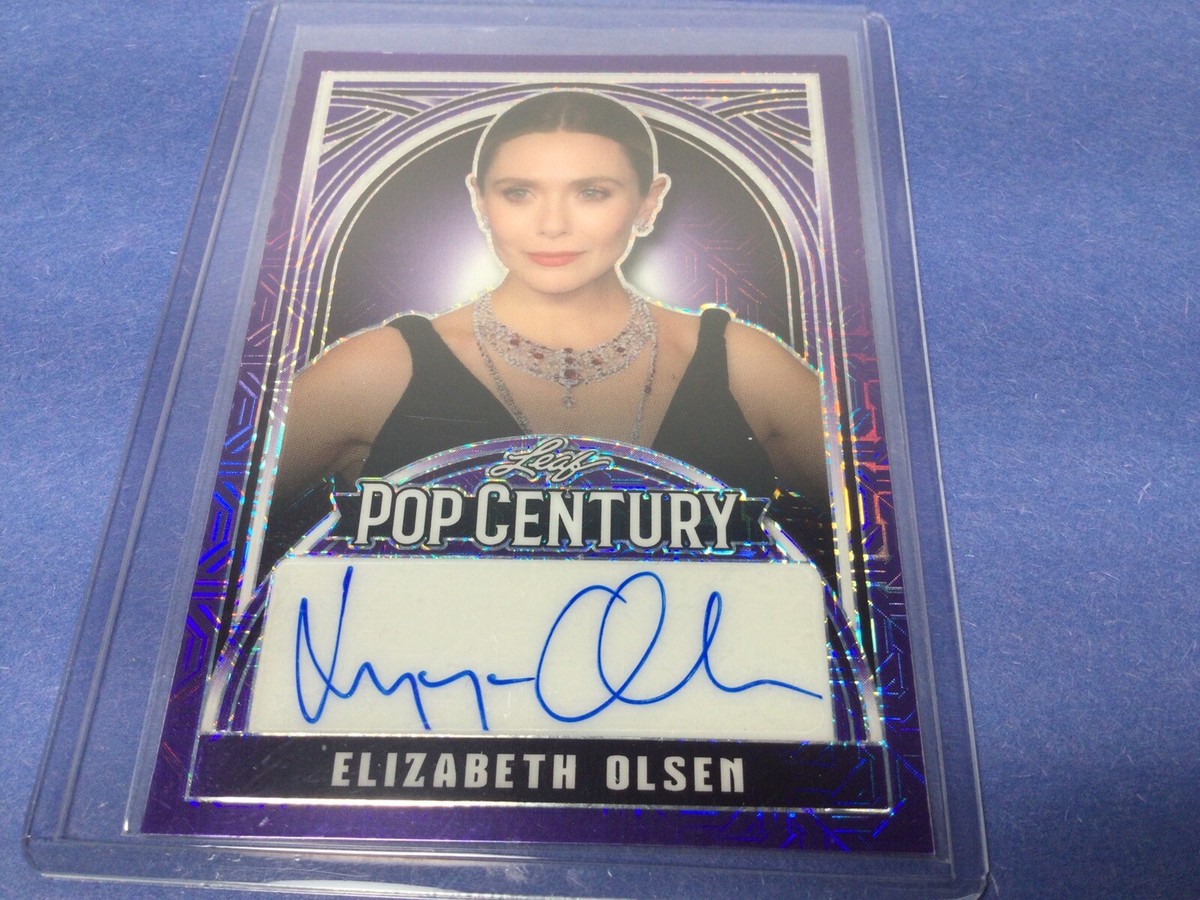 【1/1】 Leaf POP CENTURY ELIZABETH OLSEN ELIZABETH OLSEN 2024 LEAF POP CENTURY PURPLE SIGNATURE AUTO