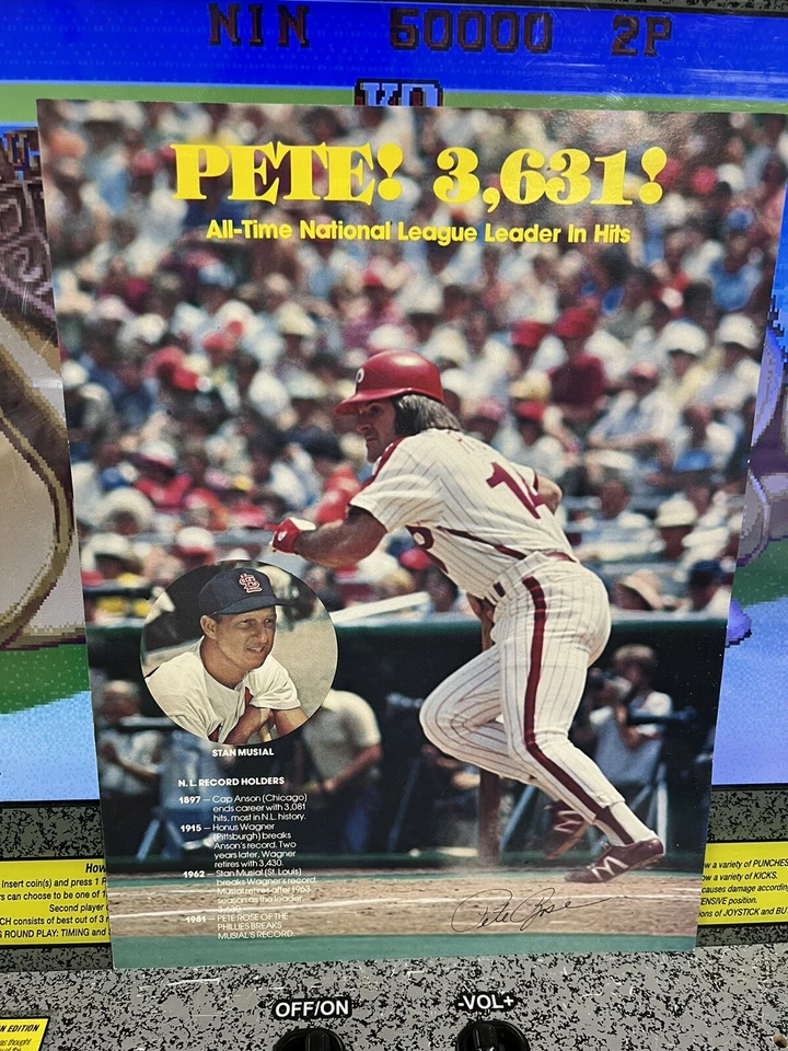 Pete Rose Lot of 6: Jumbo Info Sheet, Cobb-Buster, Plastic Bag, Kahn's Coin Etc. - Image 4 of 4