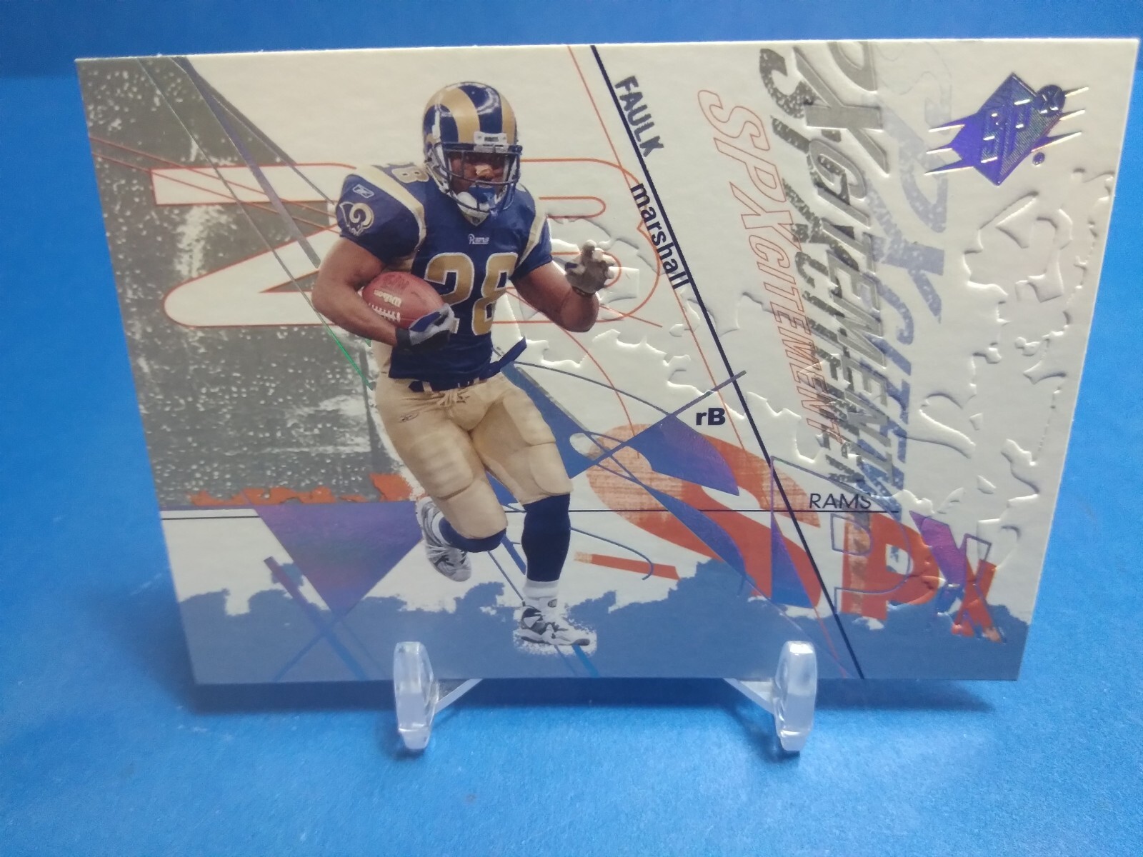 2003 SPx Marshall Faulk SPXcitement #85 Football Los Angeles Rams
