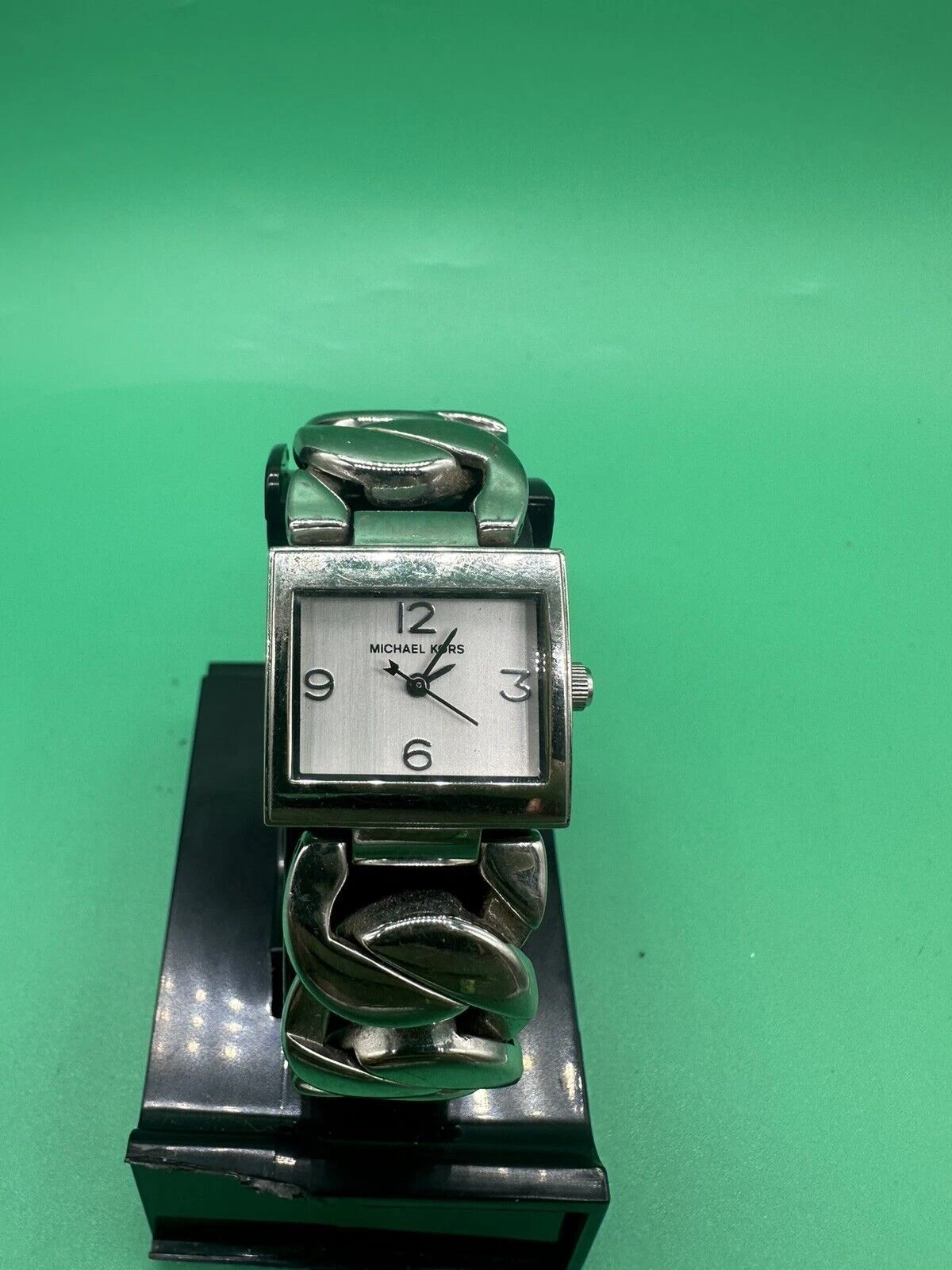 Orologio Michael Kors Donna Catena Bracciale Quadrato Acciaio Inox Steal MK3023