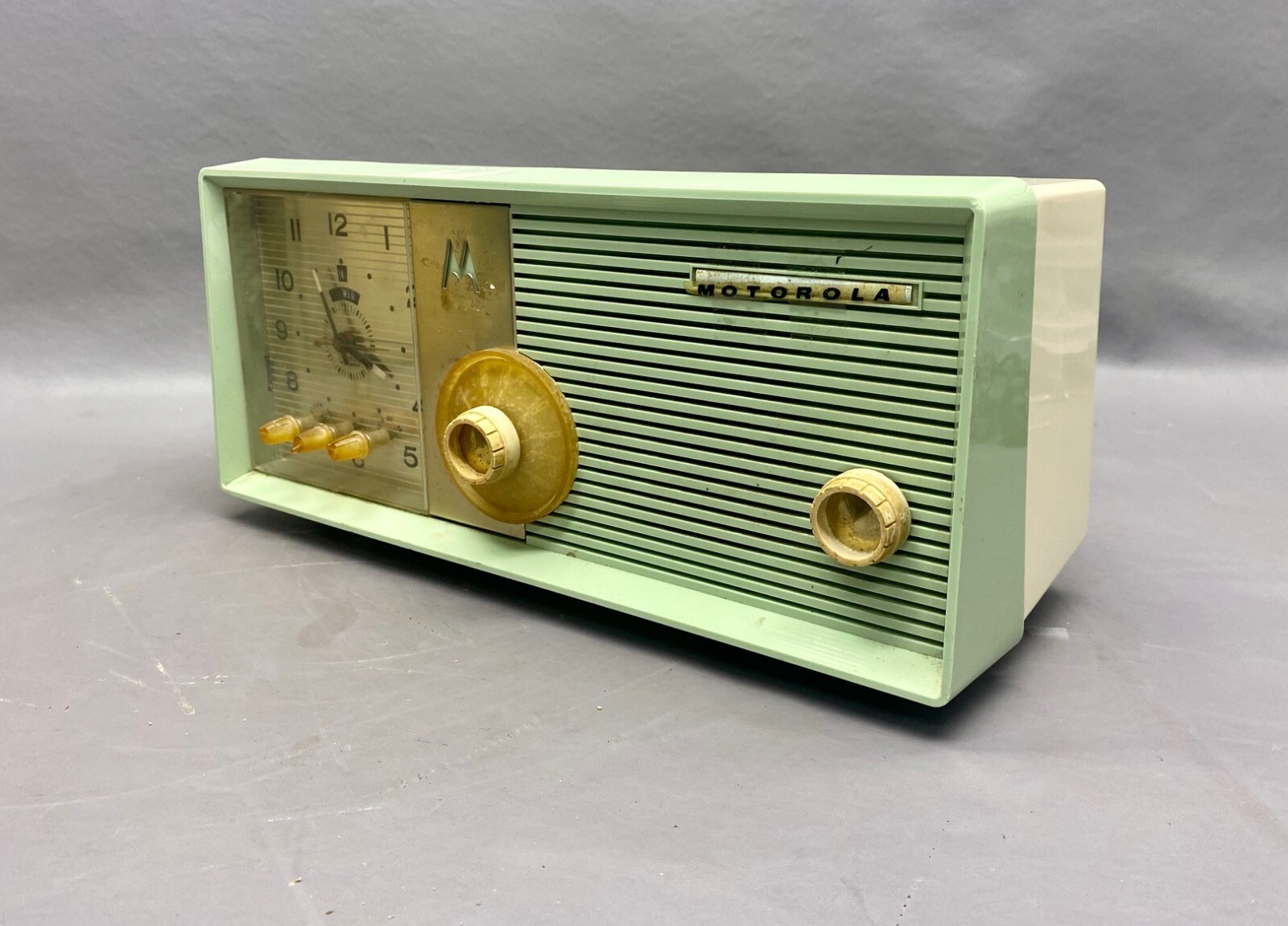 1958 Motorola Clock Radio Model 5C25GW eBay