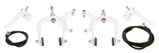 AltaLine BMX Brake FRONT & REAR Alloy WHITE Bike Bicycle BRAKE SET.
