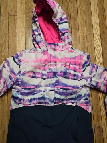 Under Armour Youth Large Treetop Heavy Winter Coat Pink Blue SKI Snowboarding - Picture 6 of 24