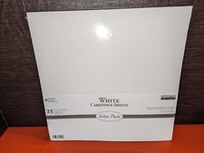 The Paper Company White Cardstock Sheets 12x12 with 25 Total Sheets, Acid Free