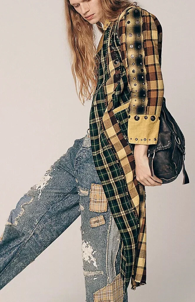 Plaid hot sale duster vest