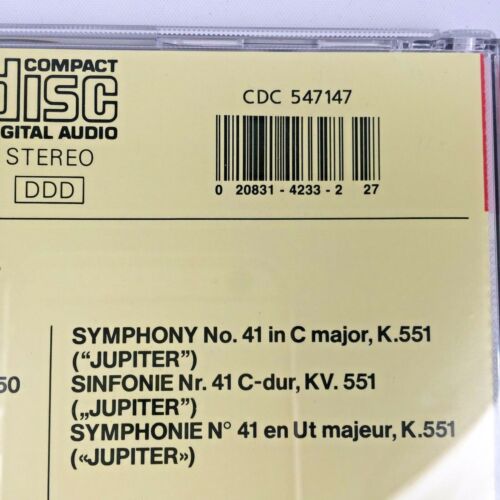 Mozart: Symphonies Nos. 40 & 41 (Jupiter): Jeffrey Tate, English Chamber B04922 - Imagen 3 de 6