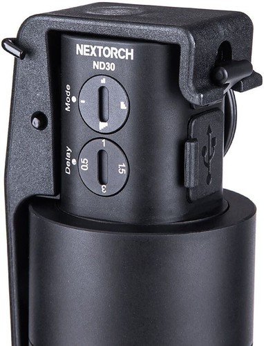 ND30 Tactical Flash Bang Device Rechargeable Resists Water/Impact Black Aluminum - Picture 3 of 4
