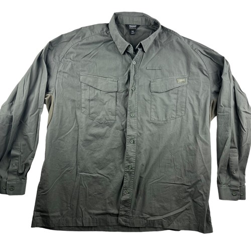 Blackhawk! Men's Green Cotton Blend Button Down Shirt • 3XL - Picture 2 of 8